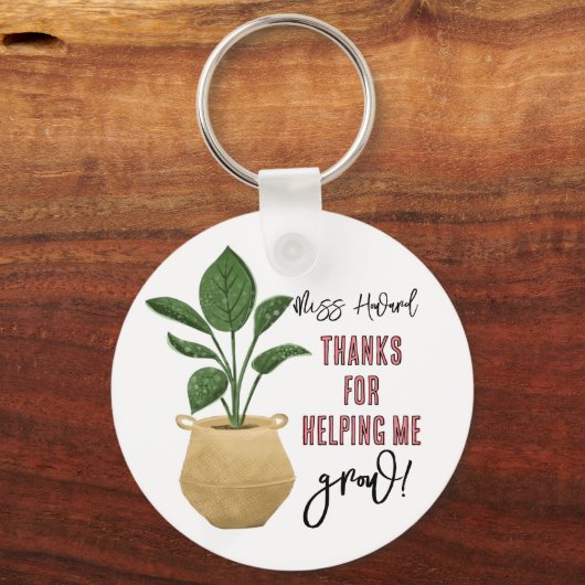 Plant helpt me om sleutelring te kweken sleutelhanger (Voorkant)