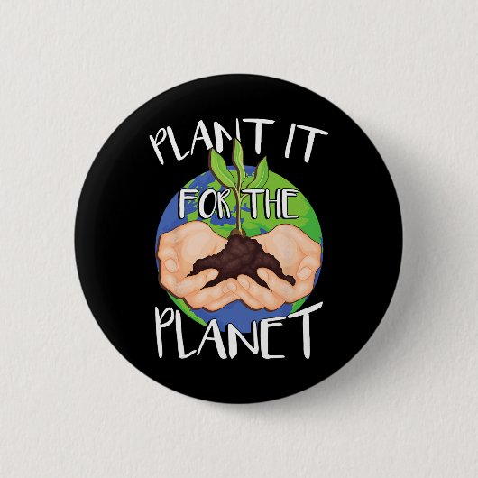 Plant het voor de planeet ronde button 5,7 cm (Voorkant)