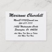 Plant het zaad en zie het bedrijf groeien - SRF Visitekaartje (Achterkant)