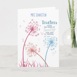 Plant het zaad van de kennis Dandelion citaat Kaart