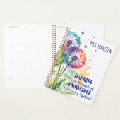 Plant het zaad van de kennis Dandelion citaat Planner (Display)
