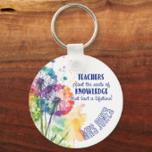 Plant het zaad van de kennis Dandelion citaat Sleutelhanger (Achterkant)