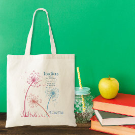 Plant het zaad van de kennis Dandelion citaat Tote Bag