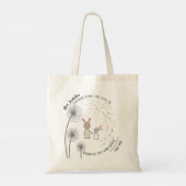 Plant het zaad van het kenniskonijnenkonijn Dandel Tote Bag (Achterkant)