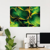 Plant - Hosta Leaves Poster (Thuiskantoor)