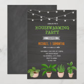 Plant huisopwarmings thema uitnodiging (Voorkant / Achterkant)