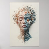 Plant-Human Fusion Poster Abstracte muurkunst (Voorkant)