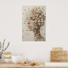 Plant-Human Fusion Poster Abstracte muurkunst