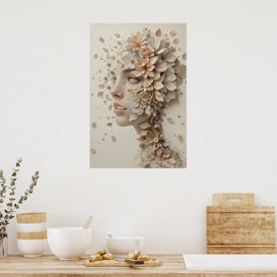Plant-Human Fusion Poster Abstracte muurkunst