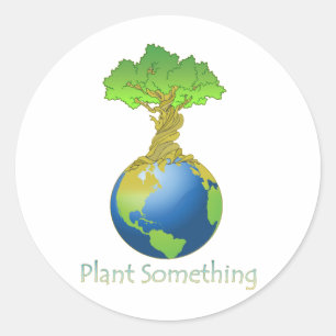 Plant Iets Ronde Sticker