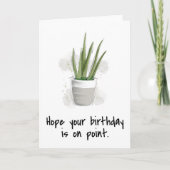 plant Ik hoop dat je verjaardag op een punt sappig Kaart (Voorkant)