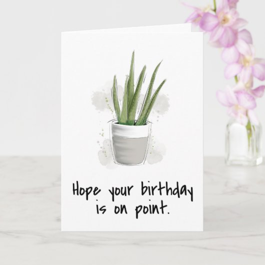 plant Ik hoop dat je verjaardag op een punt sappig Kaart (Orchidee)