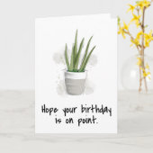 plant Ik hoop dat je verjaardag op een punt sappig Kaart (Gele Bloem)