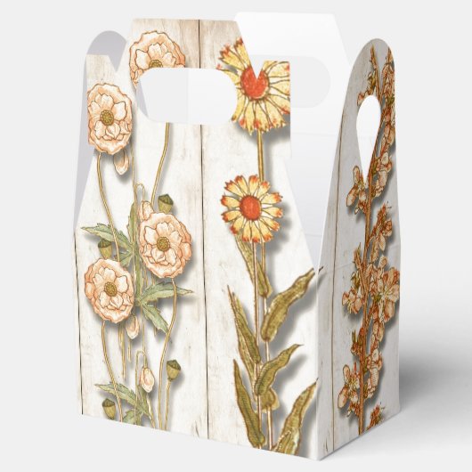  Plant Illustraties Rustic Bedankdoosjes (Geopend)