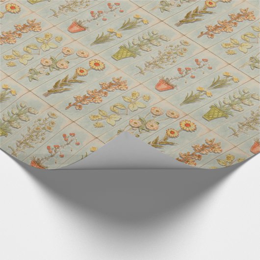  Plant Illustraties Rustic Cadeaupapier (Hoek)