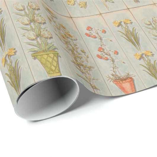  Plant Illustraties Rustic Cadeaupapier (Rol Hoek)