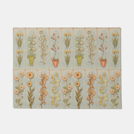  Plant Illustraties Rustic Deurmat (Voorkant)