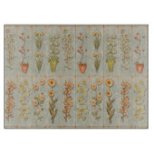  Plant Illustraties Rustic Snijplank (Voorkant)