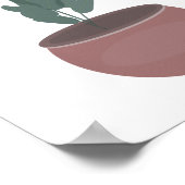 Plant in Clay Pot Green Leaf Wall Art Poster (Hoek)