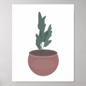 Plant in Clay Pot Green Leaf Wall Art Poster (Voorkant)