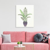 Plant in decoratieve vaas canvas afdruk (Insitu (Woonkamer))