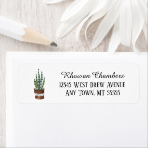 Plant in het adreslabel Pot Return Etiket