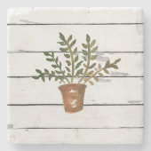 Plant in het schip Pot Gardener Rustic Stenen Onderzetter (Voorkant)