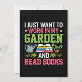 Plant in mijn gewas en leest boeken bedankkaart (Voorkant)