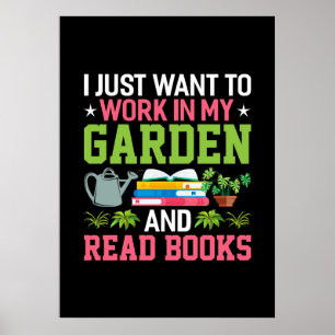 Plant in mijn gewas en leest boeken poster