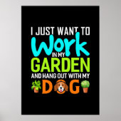 Plant in mijn tuin met mijn hond poster (Voorkant)