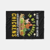 Plant in mijn tuin met mijn kippen fleece deken (Voorkant (Horizontaal))