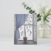 Plant in venster 2003 briefkaart (Staand voorkant)