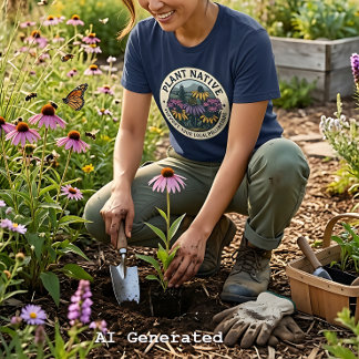 Plant Inheemse – Steun Lokale Bestuivers Tri-Blend Shirt