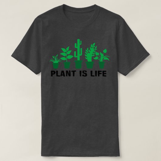 Plant is leven (2) t-shirt (Design voorkant)