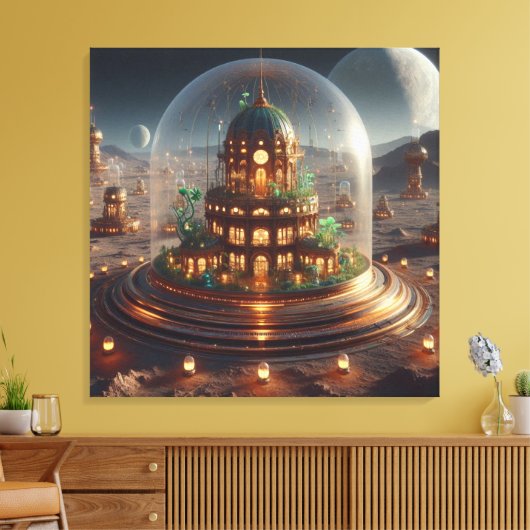 Plant Jewel Box Fantasy Art Canvas Afdruk (Insitu (Woonkamer))