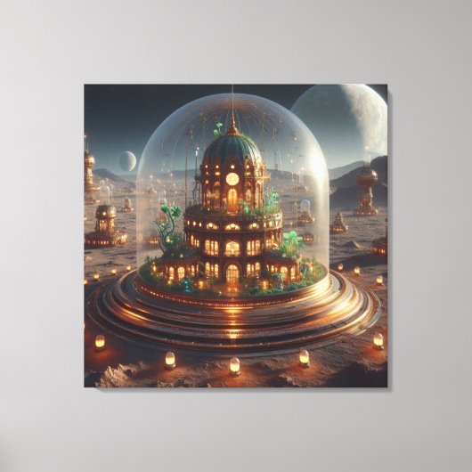 Plant Jewel Box Fantasy Art Canvas Afdruk (Voorkant)