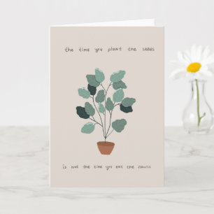 Plant kaart met offerte