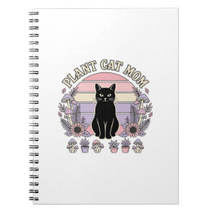 Plant Kat Moeder Kat Planten Cottagecore Vintage V Notitieboek