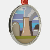 Plant kernenergie metalen ornament (Rechts)