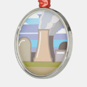 Plant kernenergie metalen ornament (Links)