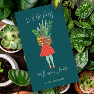 Plant kerst rechthoekige sticker