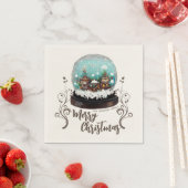 Plant kerst van het winterdorp Glass Snowball Servet (Insitu)