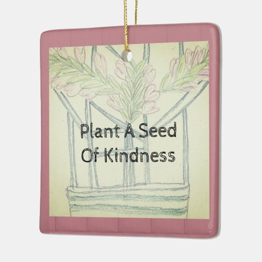 Plant Kindness Keramisch Ornament (Links)