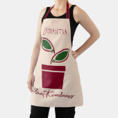 Plant Kindness Leaves Name Beige Burgundy Schort (Insitu)