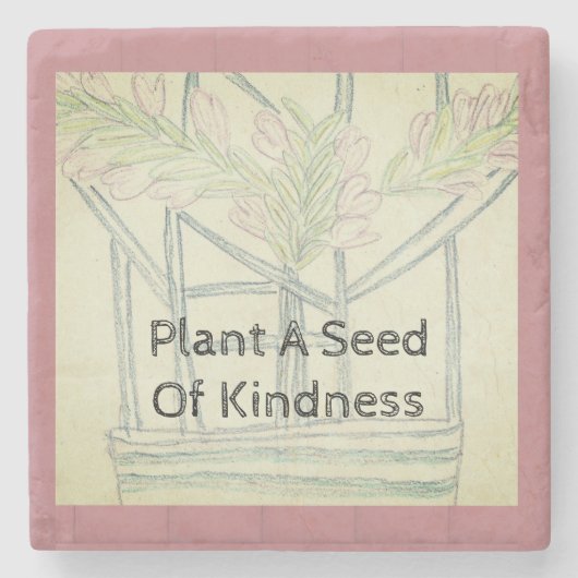 Plant Kindness Stenen Onderzetter (Voorkant)