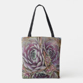 Plant kippen en cichactus tote bag (Achterkant)