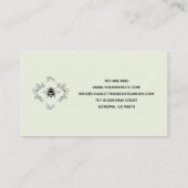 Plant kwekerij Honingbij met bloemige Logo Visitekaartje (Achterkant)