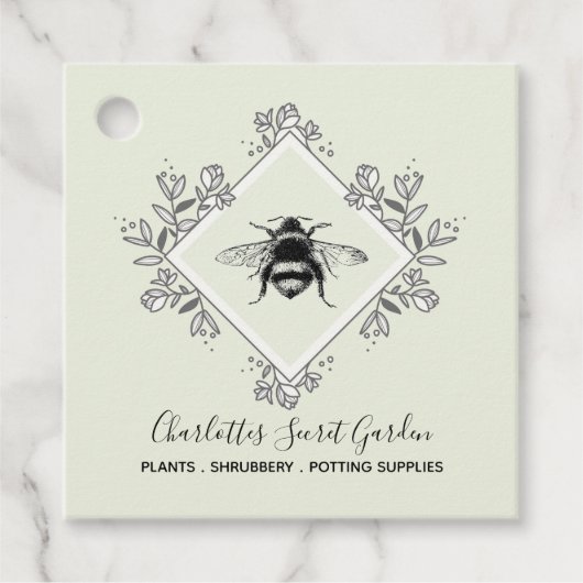 Plant kwekerij tuinieren benodigdheden Honey Bee L Bedankjes Labels (Voorkant)