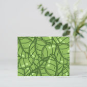 Plant laat botanische bloemen Abstract patroon Briefkaart (Staand voorkant)