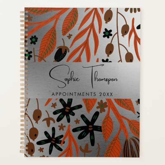 Plant laat zilveren nieuwjaar achter planner (Voorkant)